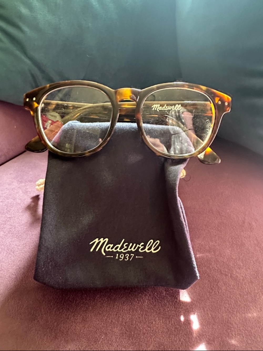 Madewell Round Acetate Eyeglasses in Tortoise Brown and Amber